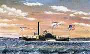 James Bard Fanny, steam tug built 1863 oil painting on canvas